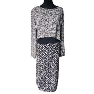 Chilli Pepper Women's L  Layered Look Floral Maxi Dress, Vintage